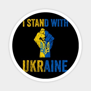 Support Ukraine I Stand With Ukraine Ukrainian Flag Magnet